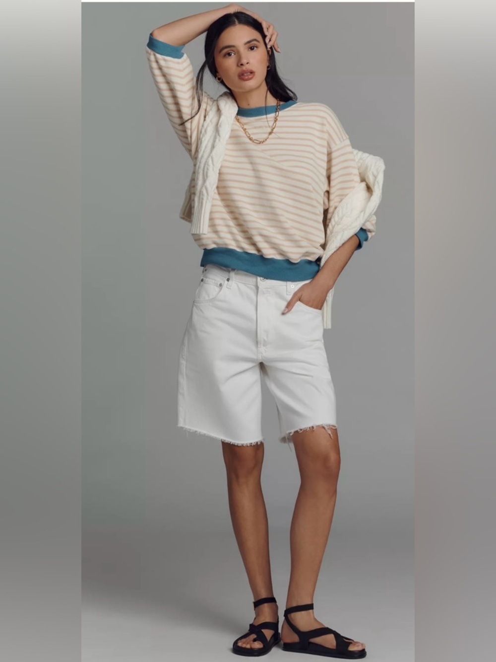 NWOT Pilcro by Anthropologie The Nikki Bubble Sweatshirt Size XL